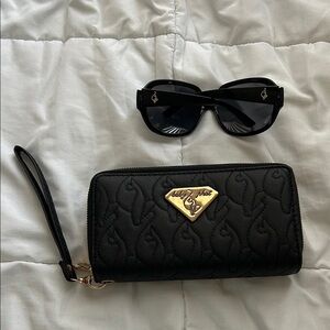 Baby phat wallet and vintage sunglasses